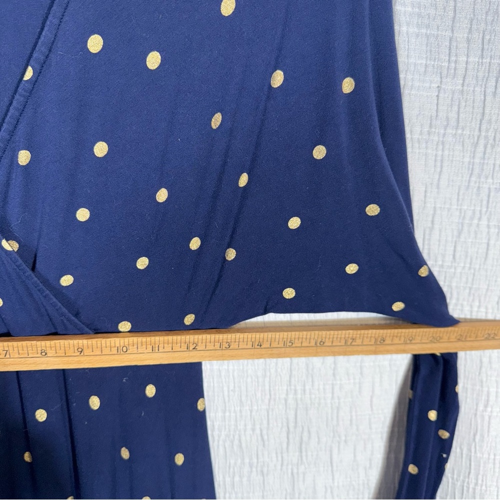 Boden Gemma Jersey Dress‎ size 4 blue and metallic polka dot - Picture 10 of 14